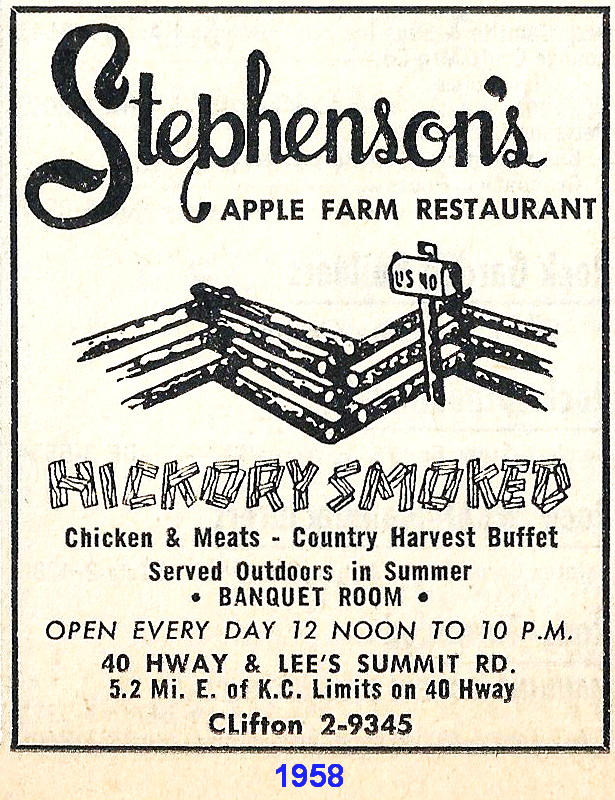 Stephenson's display ad 1958