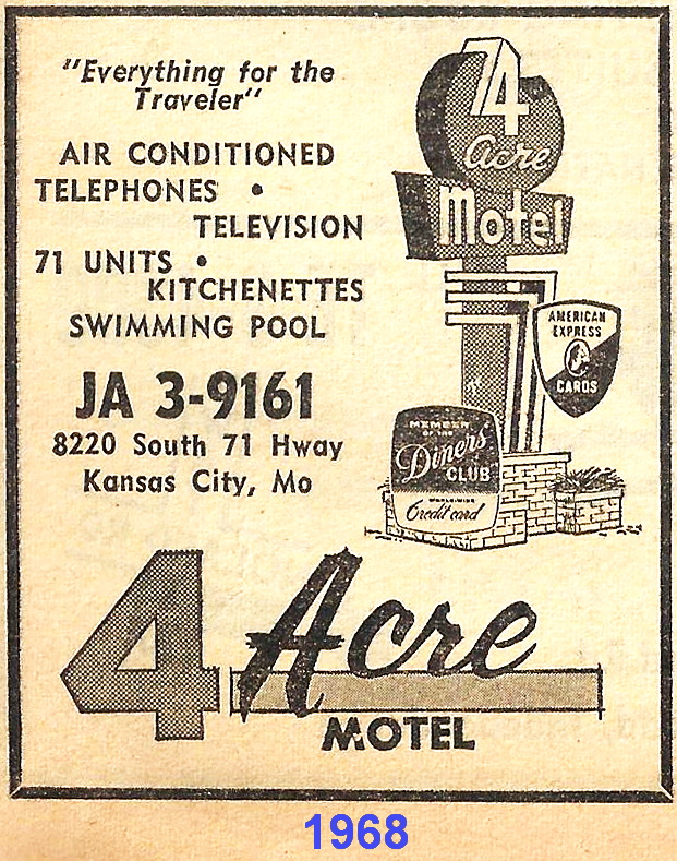 4-acre motel display ad 1968