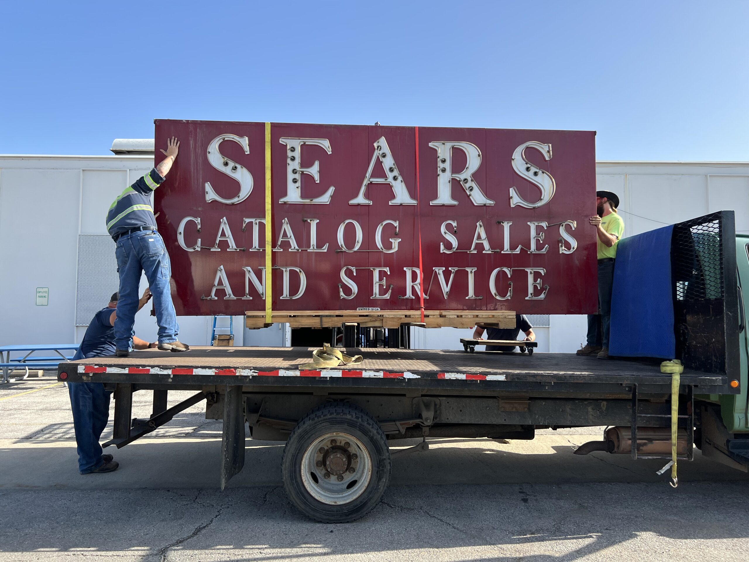 Sears Loading off fork lift copy