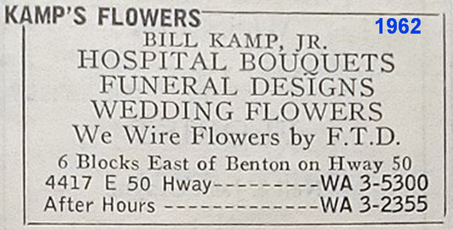 The Flower House - Kamp's Flowers 1962