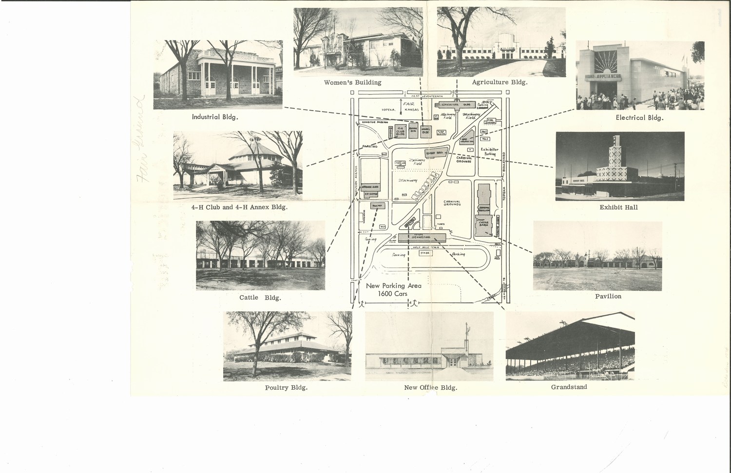 mini-KANSAS FREE FAIR map circa 1950